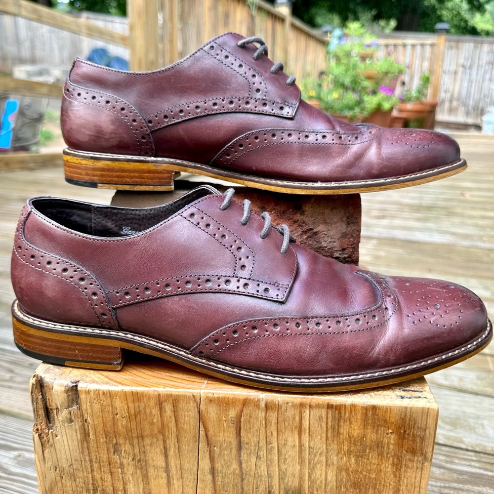 JOSEPH ABOUD Genuine Leather Wingtip Burgundy Oxford Dress Shoe 40G4R00003 -11.5